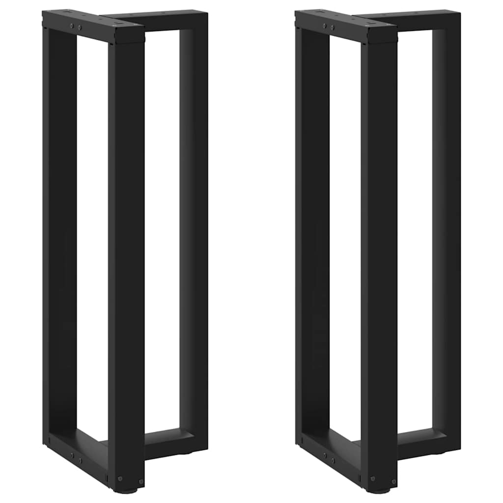 Barbordsben T-formade 2 st svarta 50x35x(110-111) cm stål