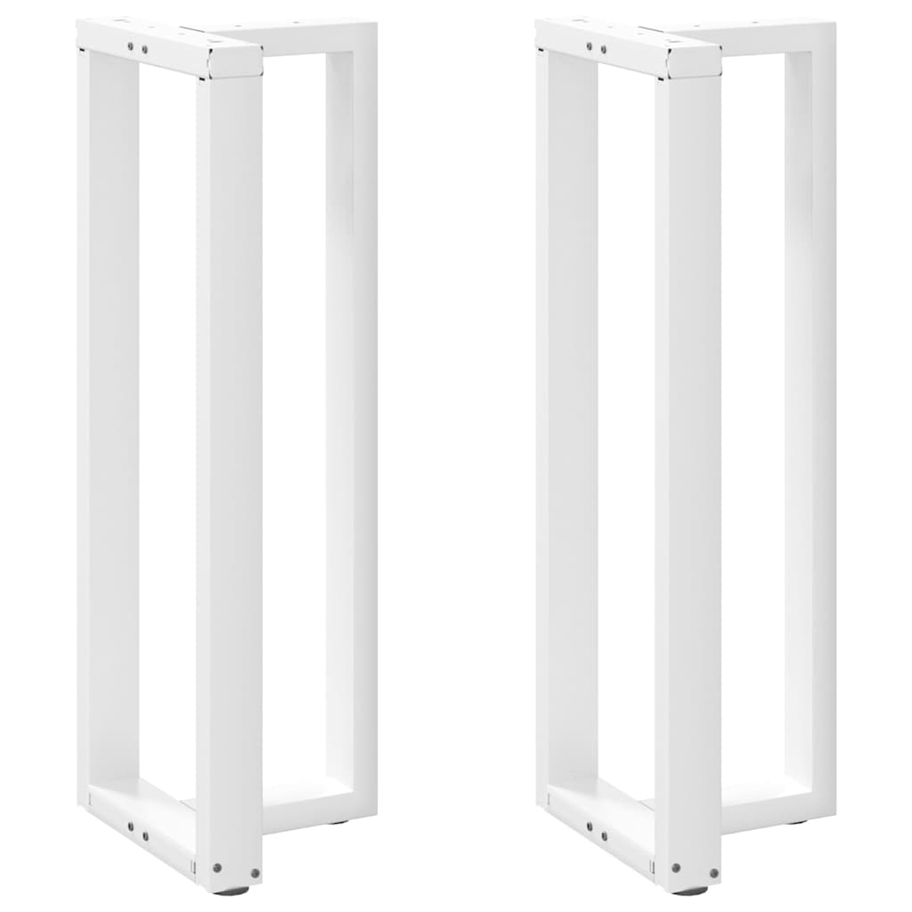 Barbordsben T-formade 2 st vita 50x35x(110-111) cm stål