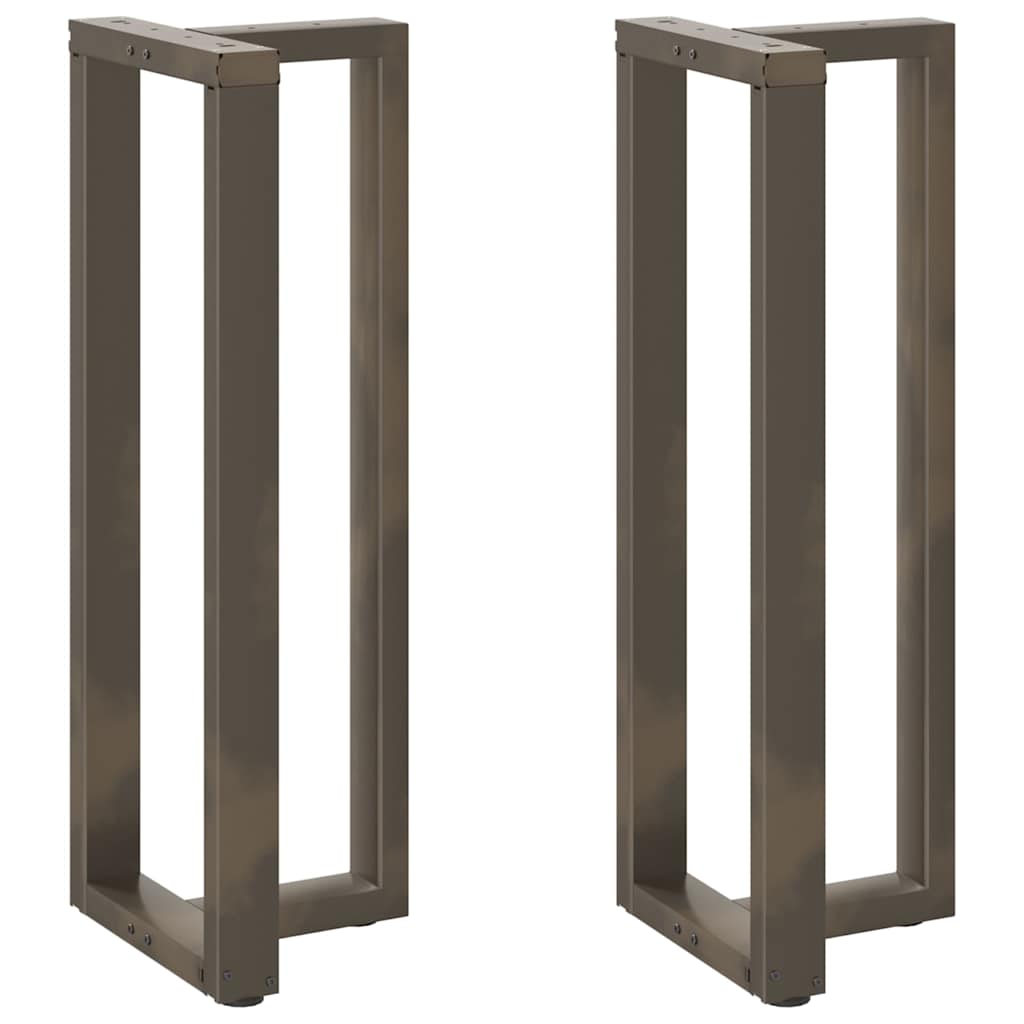 Barbordsben T-formade 2 st svarta 50x35x(110-111) cm stål
