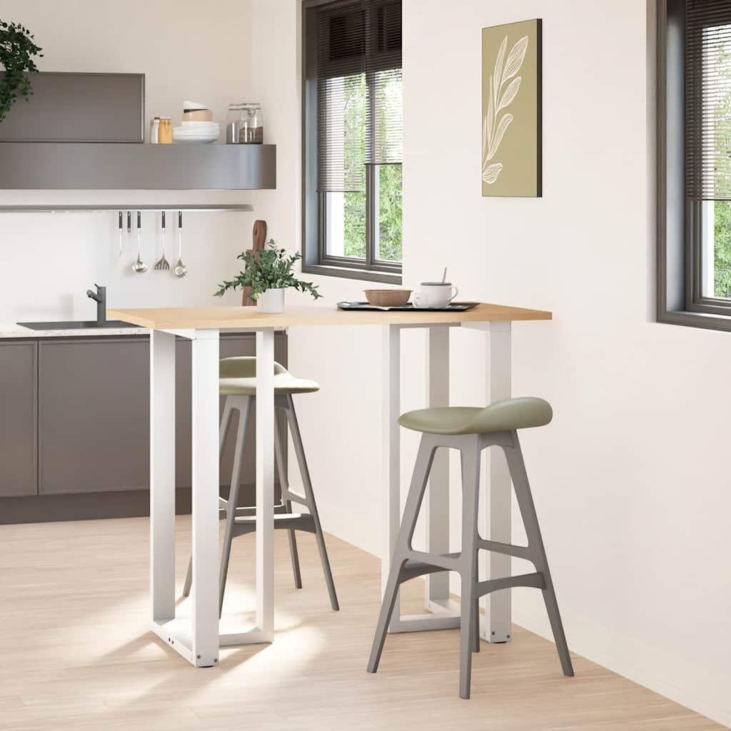Barbordsben T-formade 2 st vita 60x35x(110-111) cm stål