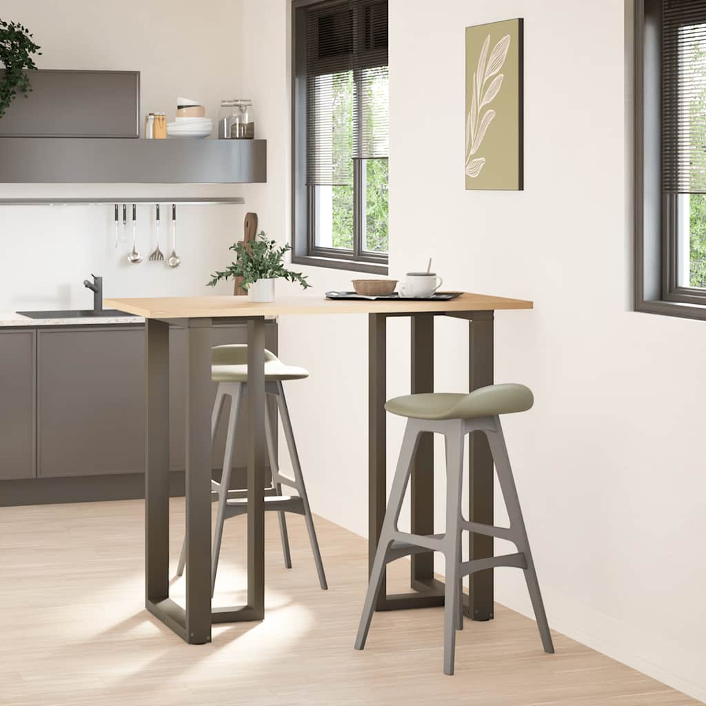 Barbordsben T-formade 2 st svarta 60x35x(110-111) cm stål