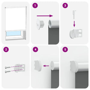 Rullgardin mörkläggning naturvit 150x150 cm tyg bredd 146,6 cm