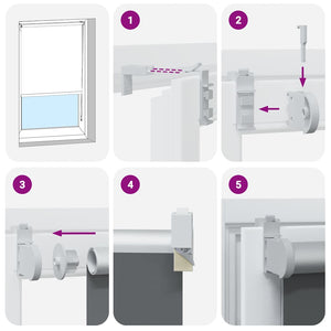 Rullgardin mörkläggning naturvit 150x150 cm tyg bredd 146,6 cm