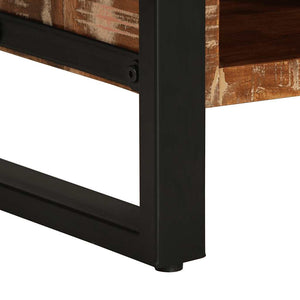 Soffbord flerfärgad 90x50x36 cm massivt återvunnet trä