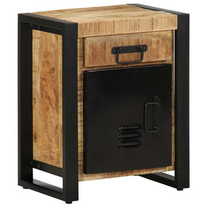 Nattduksbord 40x30x50 cm massivt grovt mangoträ