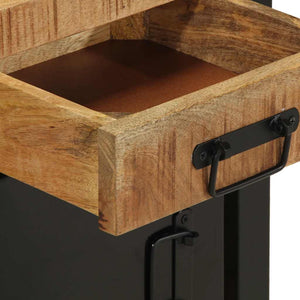 Nattduksbord 40x30x50 cm massivt grovt mangoträ