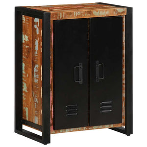 Skänk flerfärgad 55x35x70 cm massivt återvunnet trä