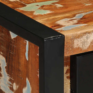 Skänk flerfärgad 55x35x70 cm massivt återvunnet trä