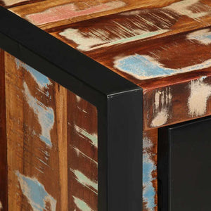 Skänk flerfärgad 55x35x70 cm massivt återvunnet trä