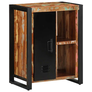 Skänk flerfärgad 55x35x70 cm massivt återvunnet trä