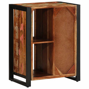 Skänk flerfärgad 55x35x70 cm massivt återvunnet trä