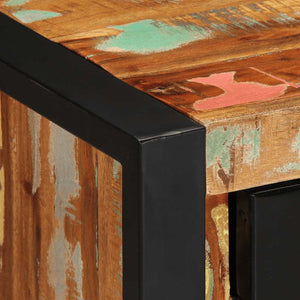 Skänk flerfärgad 55x35x70 cm massivt återvunnet trä