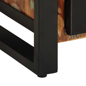 Skänk flerfärgad 55x35x70 cm massivt återvunnet trä