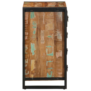 Byrå flerfärgad 40x40x75 cm massivt återvunnet trä