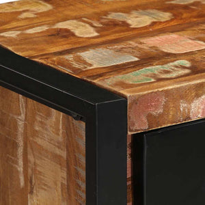 Byrå flerfärgad 40x40x75 cm massivt återvunnet trä