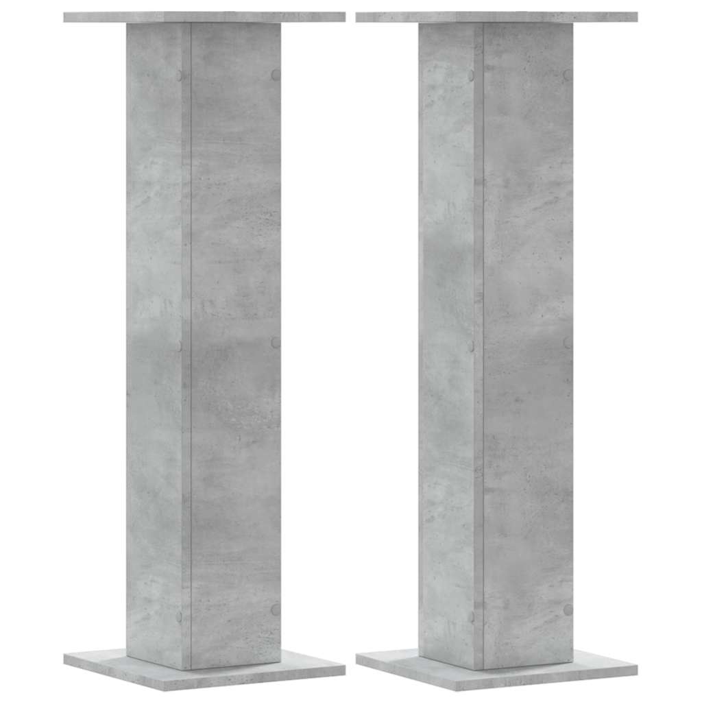 Växtställ 2 st betonggrå 30x30x95 cm konstruerat trä