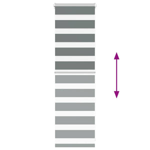 Zebragardin mörkgrå 40x100 cm tyg bredd 35,9 cm polyester