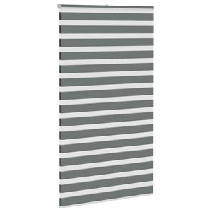 Rullgardin zebra mörkgrå 125x230 cm tyg bredd 120,9cm polyester