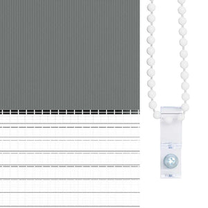 Rullgardin zebra mörkgrå 125x230 cm tyg bredd 120,9cm polyester