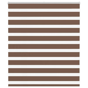 Rullgardin zebra brun 135x100 cm tyg bredd 130,9 cm polyester
