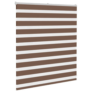 Rullgardin zebra brun 135x100 cm tyg bredd 130,9 cm polyester