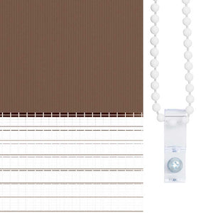 Rullgardin zebra brun 135x100 cm tyg bredd 130,9 cm polyester