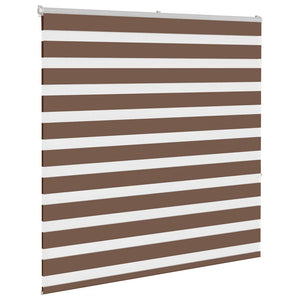 Rullgardin zebra brun 140x150 cm tyg bredd 135,9 cm polyester