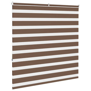 Rullgardin zebra brun 140x150 cm tyg bredd 135,9 cm polyester