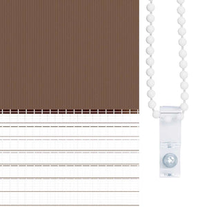 Rullgardin zebra brun 140x150 cm tyg bredd 135,9 cm polyester