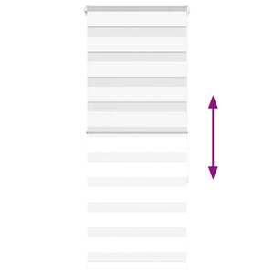 Rullgardin zebra vit 55x150 cm tyg bredd 50,9 cm polyester