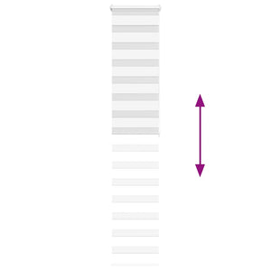 Rullgardin zebra vit 45x200 cm tyg bredd 40,9 cm polyester