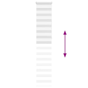 Rullgardin zebra vit 45x230 cm tyg bredd 40,9 cm polyester