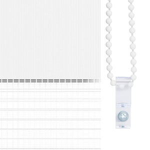 Rullgardin zebra vit 65x230 cm tyg bredd 60,9 cm polyester