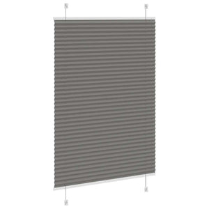Plisserad persienn antracit 85x100cm tyg bredd 84,4cm polyester