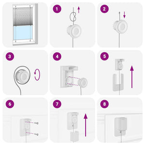 Plisserad persienn antracit 85x100cm tyg bredd 84,4cm polyester