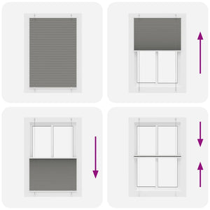 Plisserad persienn antracit 90x100cm tyg bredd 89,4cm polyester