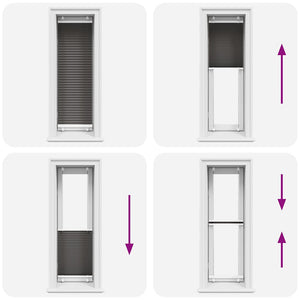 Plisserad persienn svart 45x150cm tyg bredd 44,4cm polyester