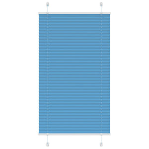 Plisserad persienn blå 75x100 cm tyg bredd 74,4 cm polyester