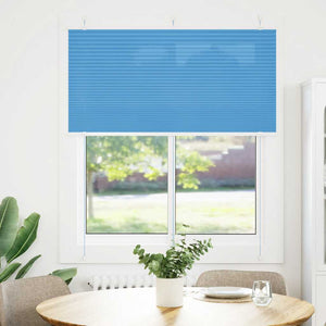 Plisserad persienn blå 115x100 cm tyg bredd 114,4cm polyester