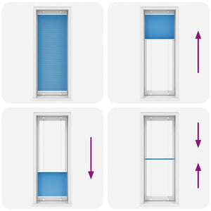 Plisserad persienn blå 80x200 cm tyg bredd 79,4 cm polyester