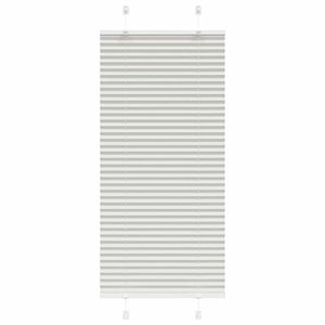 Plisserad persienn ljusgrå 60x100cm tyg bredd 59,4cm polyester