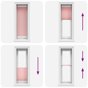 Plisserad persienn rosa 45x150cm tyg bredd 44,4cm polyester