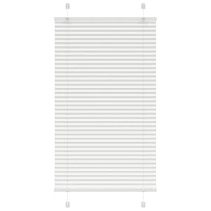 Plisserad persienn vit 75x150 cm tyg bredd 74,4 cm polyester