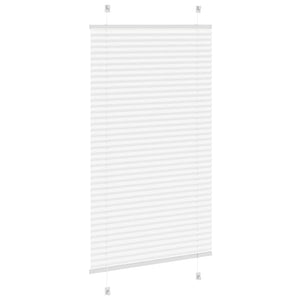 Plisserad persienn vit 75x150 cm tyg bredd 74,4 cm polyester