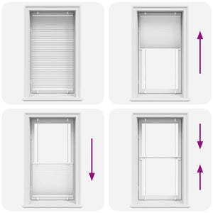 Plisserad persienn vit 75x150 cm tyg bredd 74,4 cm polyester