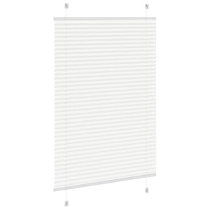 Plisserad persienn vit 95x150 cm tyg bredd 94,4 cm polyester