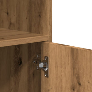 Skåp med hjul ek 55x40x91 cm konstruerat trä