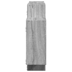 Vägghylla grå sonoma 159x18x65 cm konstruerat trä