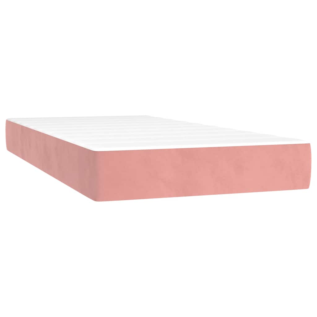 Pocketresårmadrass för barn medium rosa 80x160 cm sammet