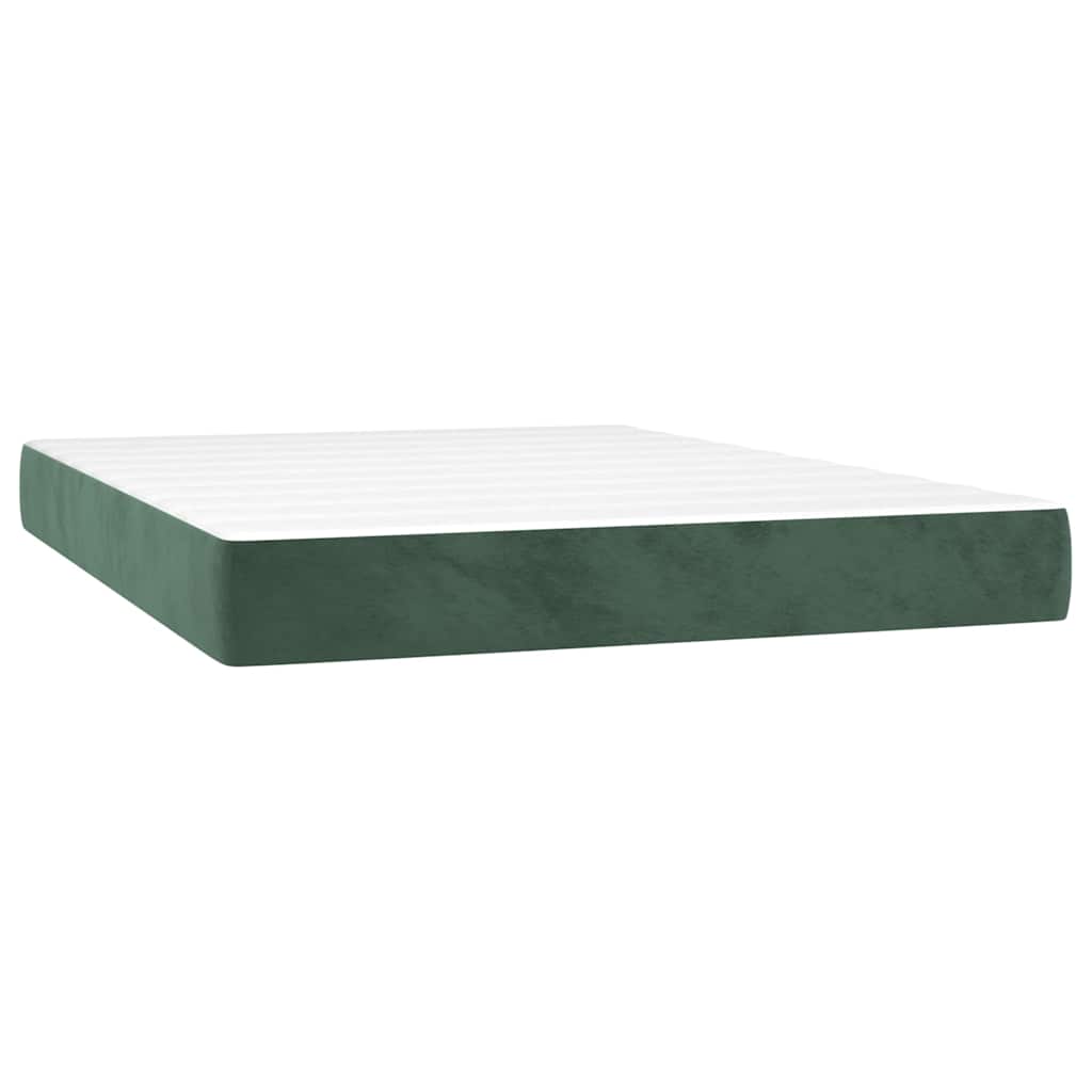Pocketresårmadrass medium mörkgrön 120x210x20 cm sammet